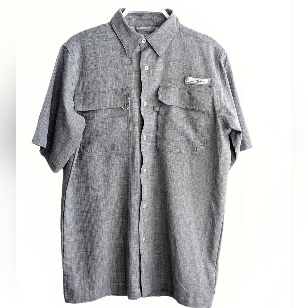 NWOT Habit Men's Active Watersports Fishing Quick Dry UPF 40+ Shirt, Size Small